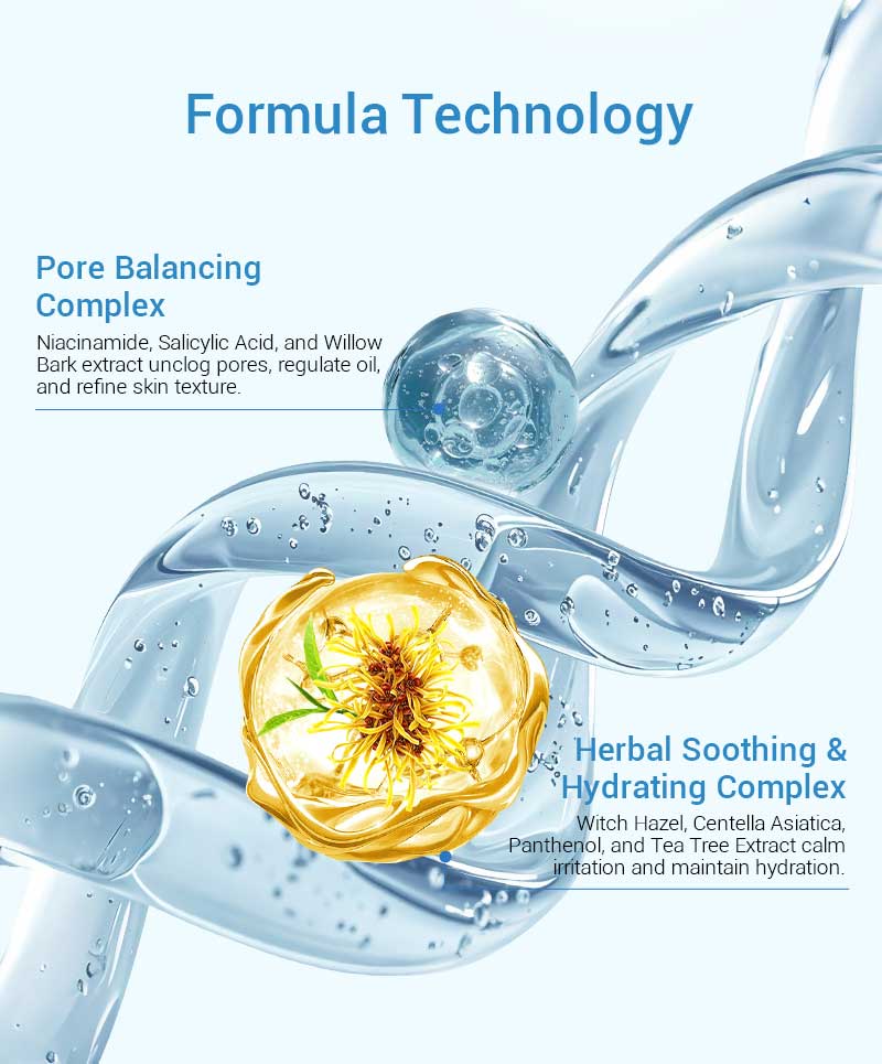 private label men pore balancing toner